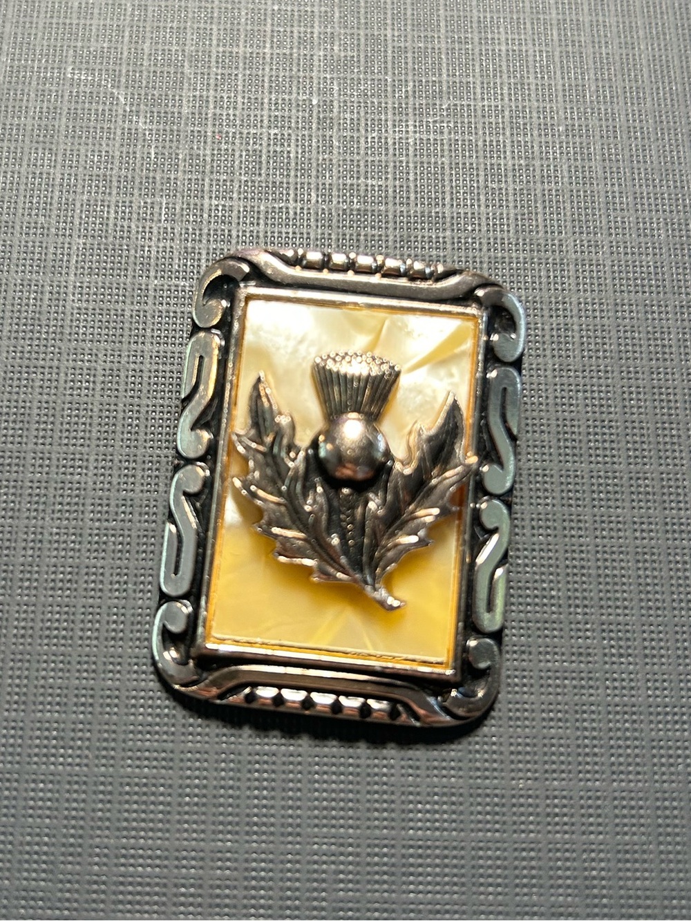Vintage Scottish Thistle Kilt Scarf Dress Clip